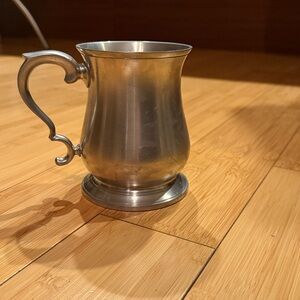 Crown & Rose cast Pewter Beer Tankard
